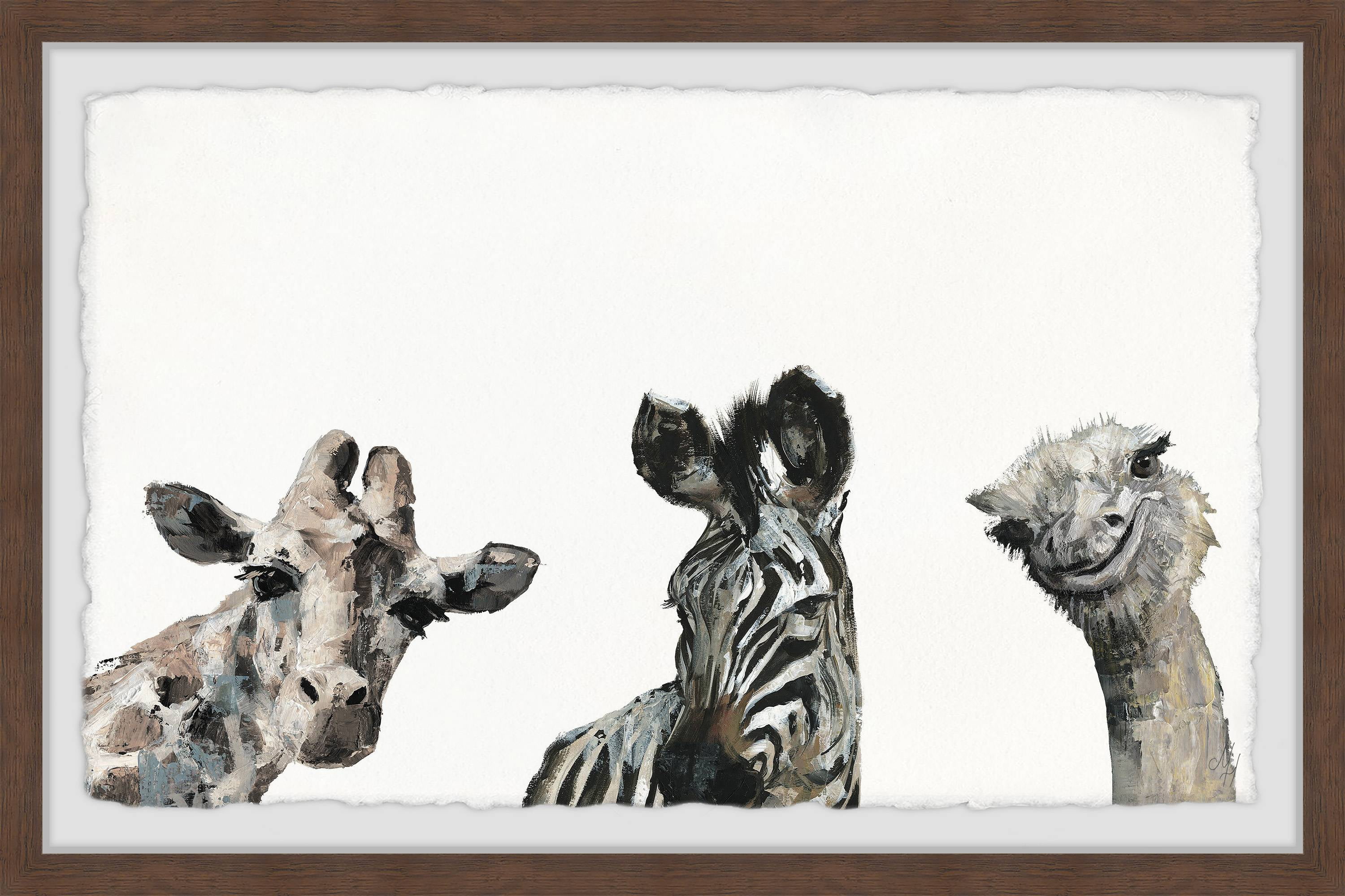 Marmont Hill What A Trio Framed Wall Art, 36.00" x 1.50"