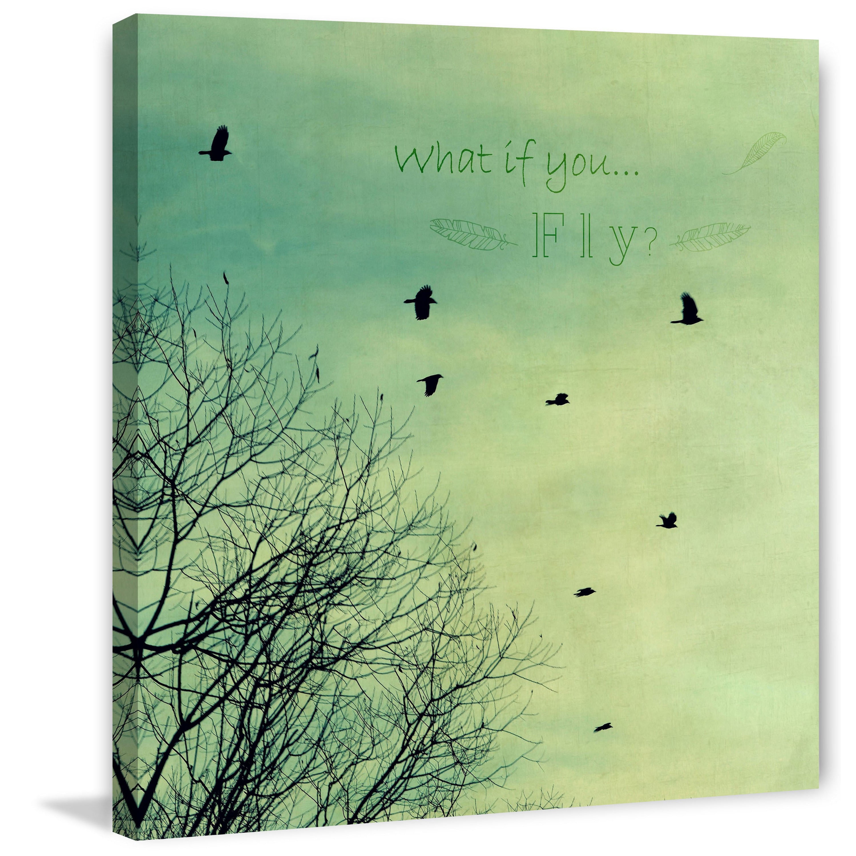 Marmont Hill "What If You Fly" by Robert Dickinson Painting Print on Canvas