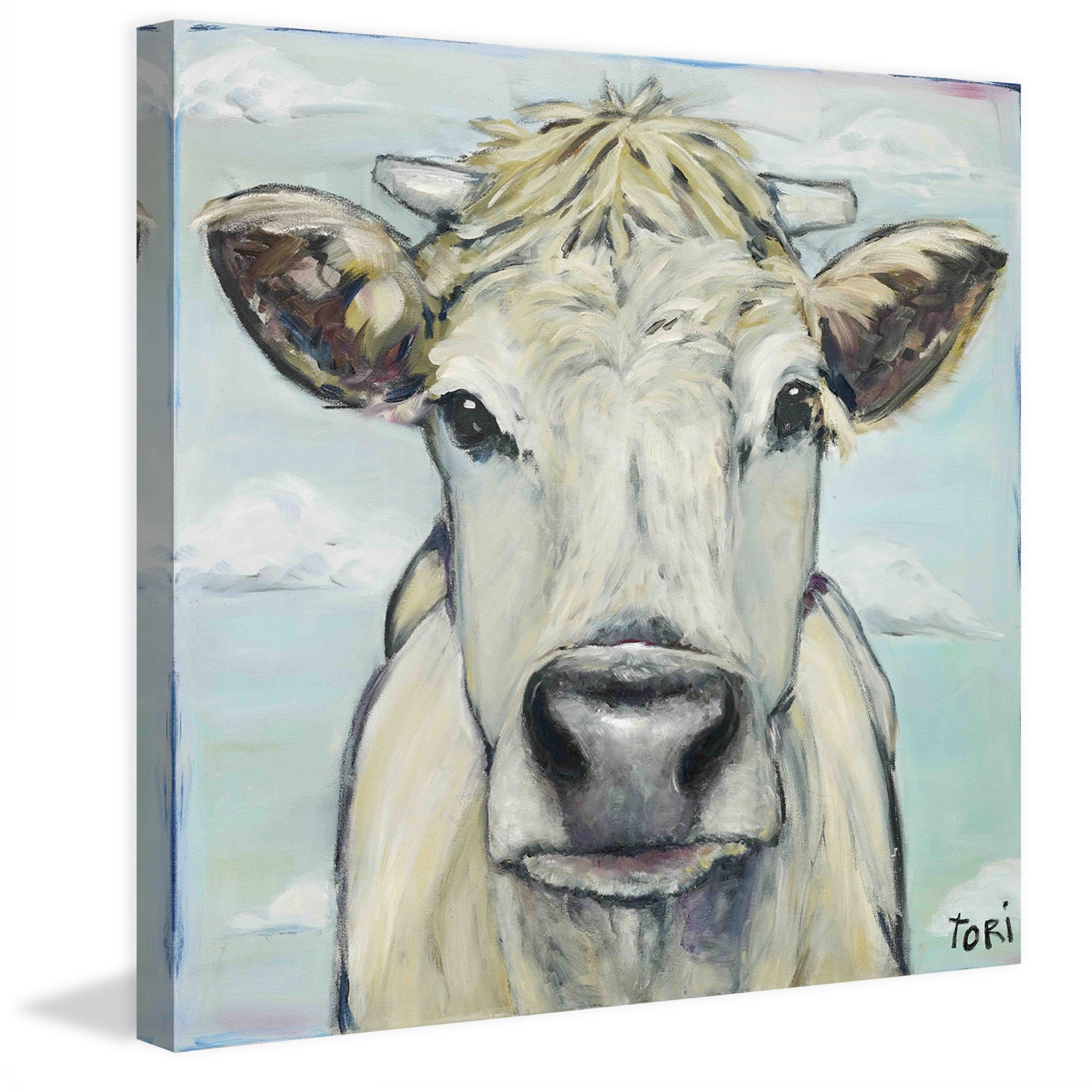 Marmont Hill When Cows Fly by Tori Campisi Canvas Wall Art