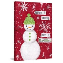 Marmont Hill "When It Snows" by Jill Lambert Painting Print on Wrapped Canvas