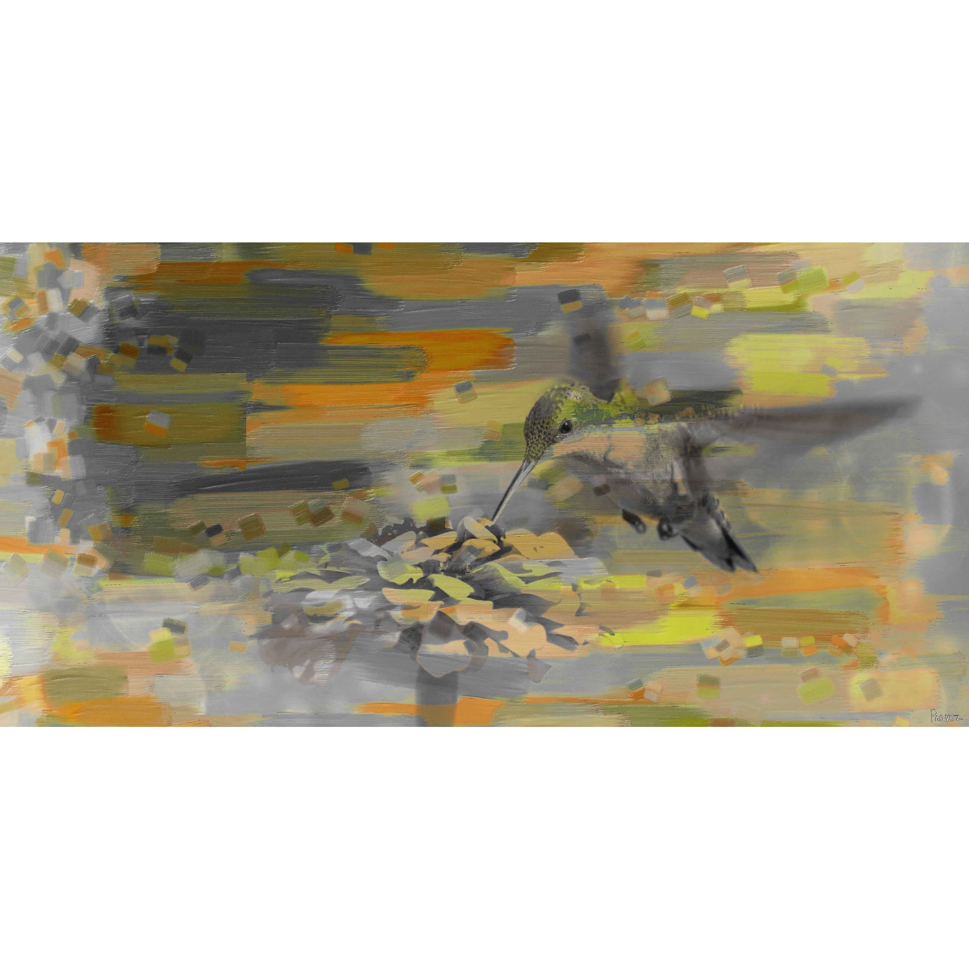 Whirly Bird Abstract Multicolor Canvas Art 45 x 22.5