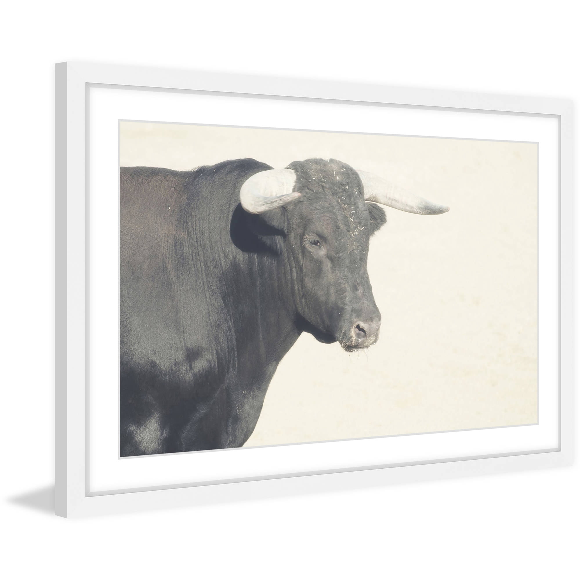 Marmont Hill "White Antlers" Framed Painting Print