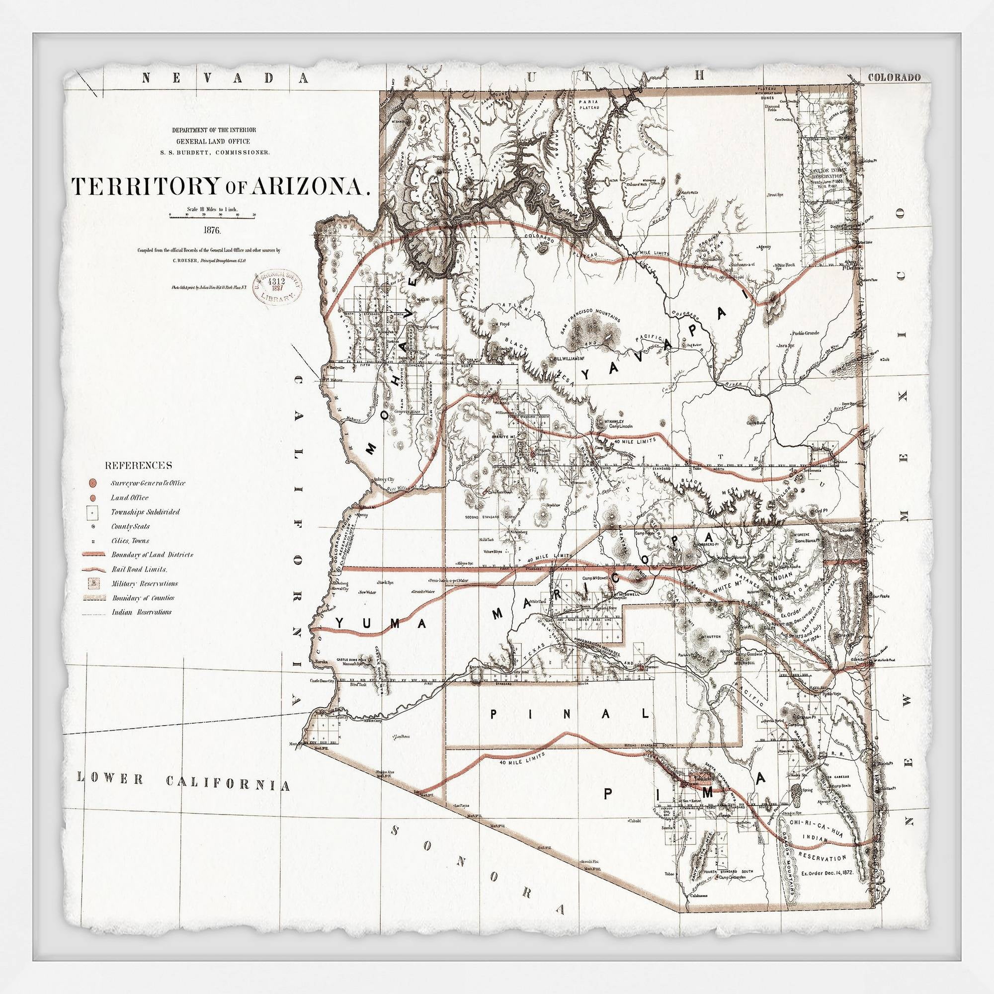Marmont Hill White Arizona Territory Framed Wall Art