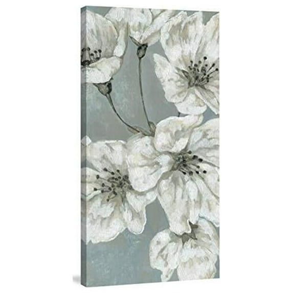 Marmont Hill White Blooms Painting Print on Wrapped Canvas