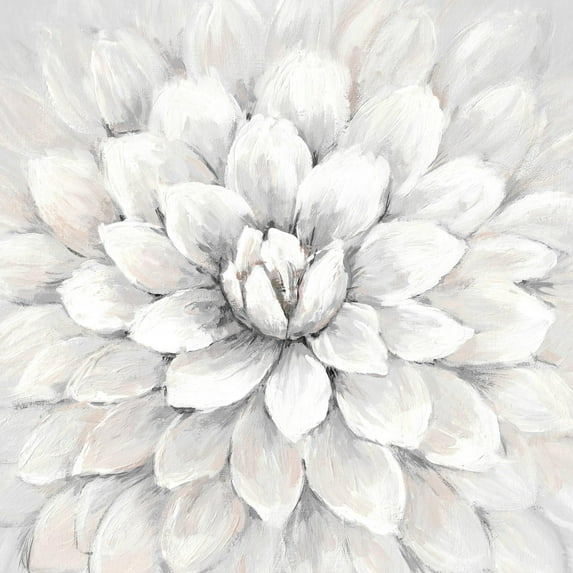 Marmont Hill White Chrysanthemum Canvas Wall Art