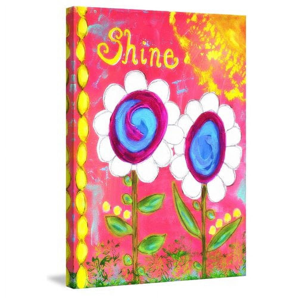 Marmont Hill "White Flowers Shine" by Jill Lambert Painting Print on Wrapped Canvas