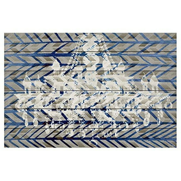 Marmont Hill White Light 45-Inch x 30-Inch White Wood Wall Art