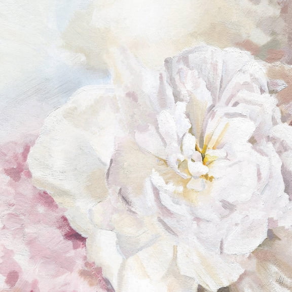 Marmont Hill White Peony Blossom Canvas Wall Art