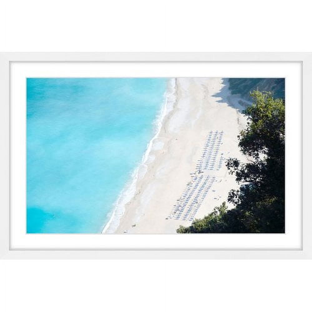 Marmont Hill "White Sandy Beach" Framed Painting Print