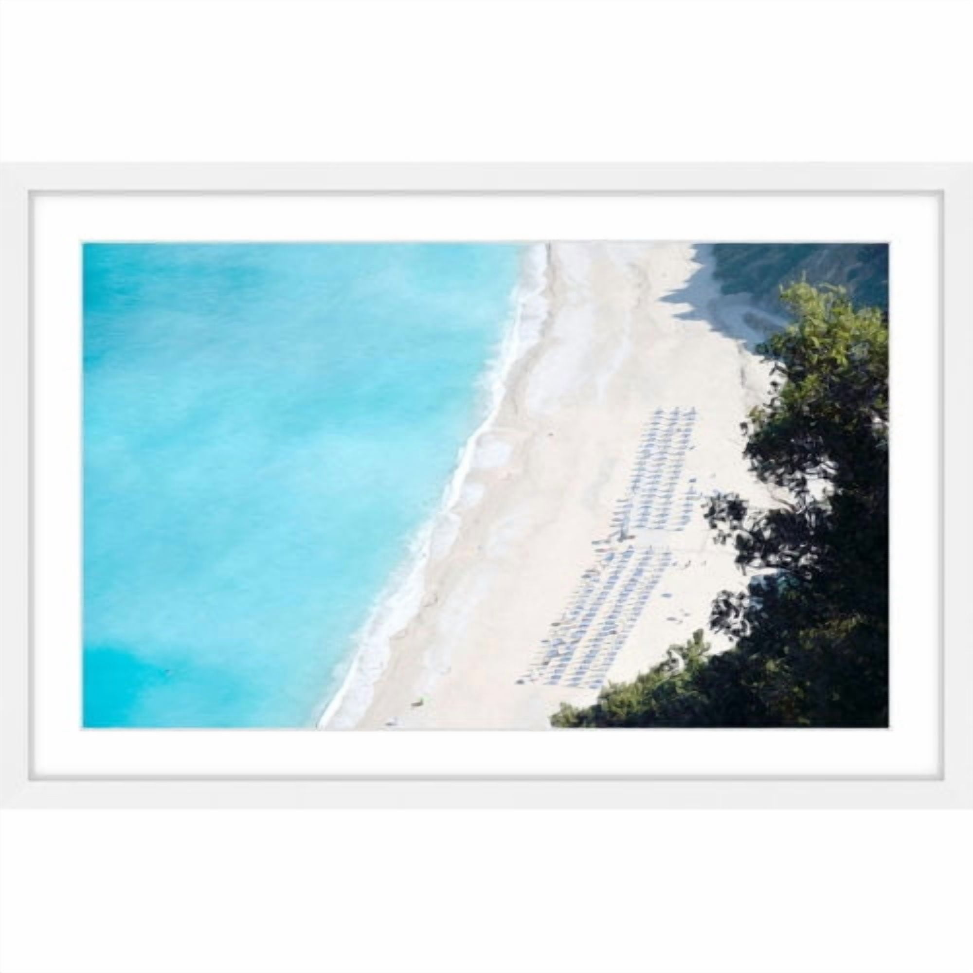 Marmont Hill "White Sandy Beach" Framed Painting Print