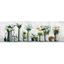 Marmont Hill White and Yellow Flowers Canvas Wall Art