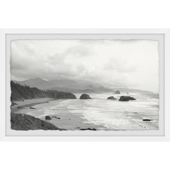 Marmont Hill Wide Beach Framed Painting Print