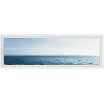 Marmont Hill Wide Blue Sea Framed Wall Art, 10" x 30"