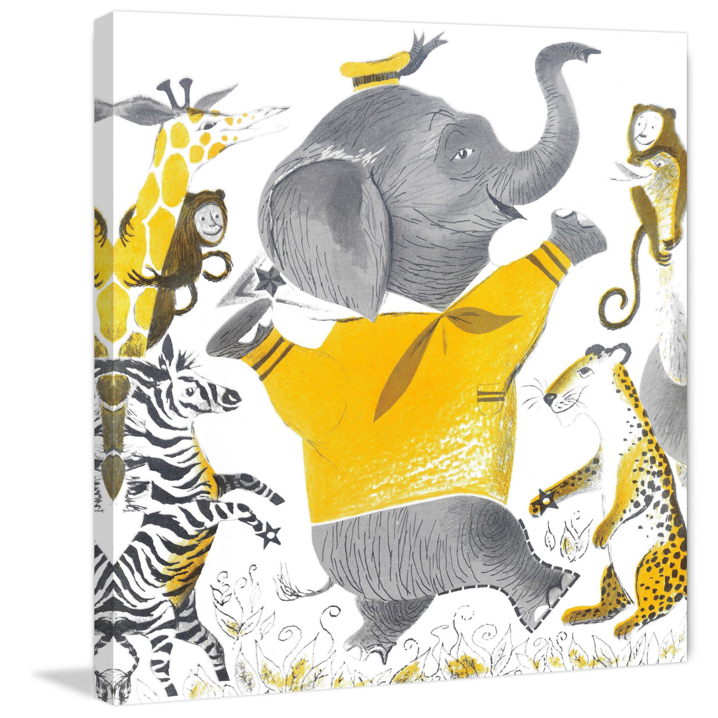 Marmont Hill "Wild Animals" by Curtis Painting Print on Canvas