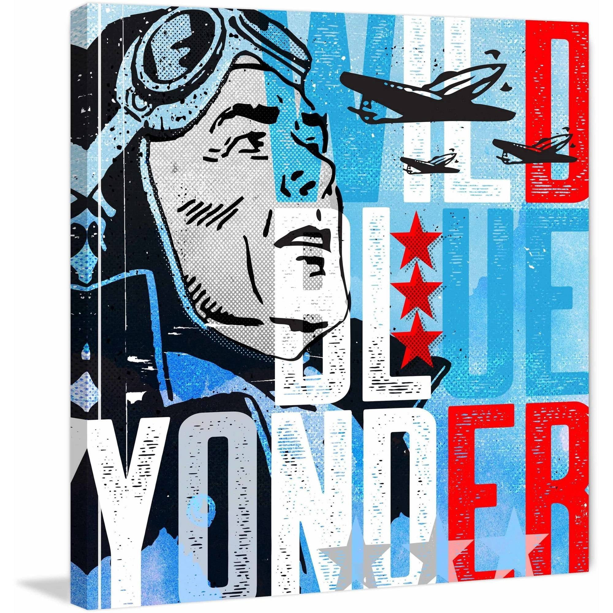 Marmont Hill "Wild Blue Yonder Pilot" by Rick Martin Painting Print on Wrapped Canvas