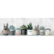 Marmont Hill Wild Succulents in Pots Canvas Wall Art