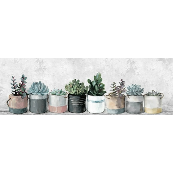 Marmont Hill Wild Succulents in Pots Canvas Wall Art