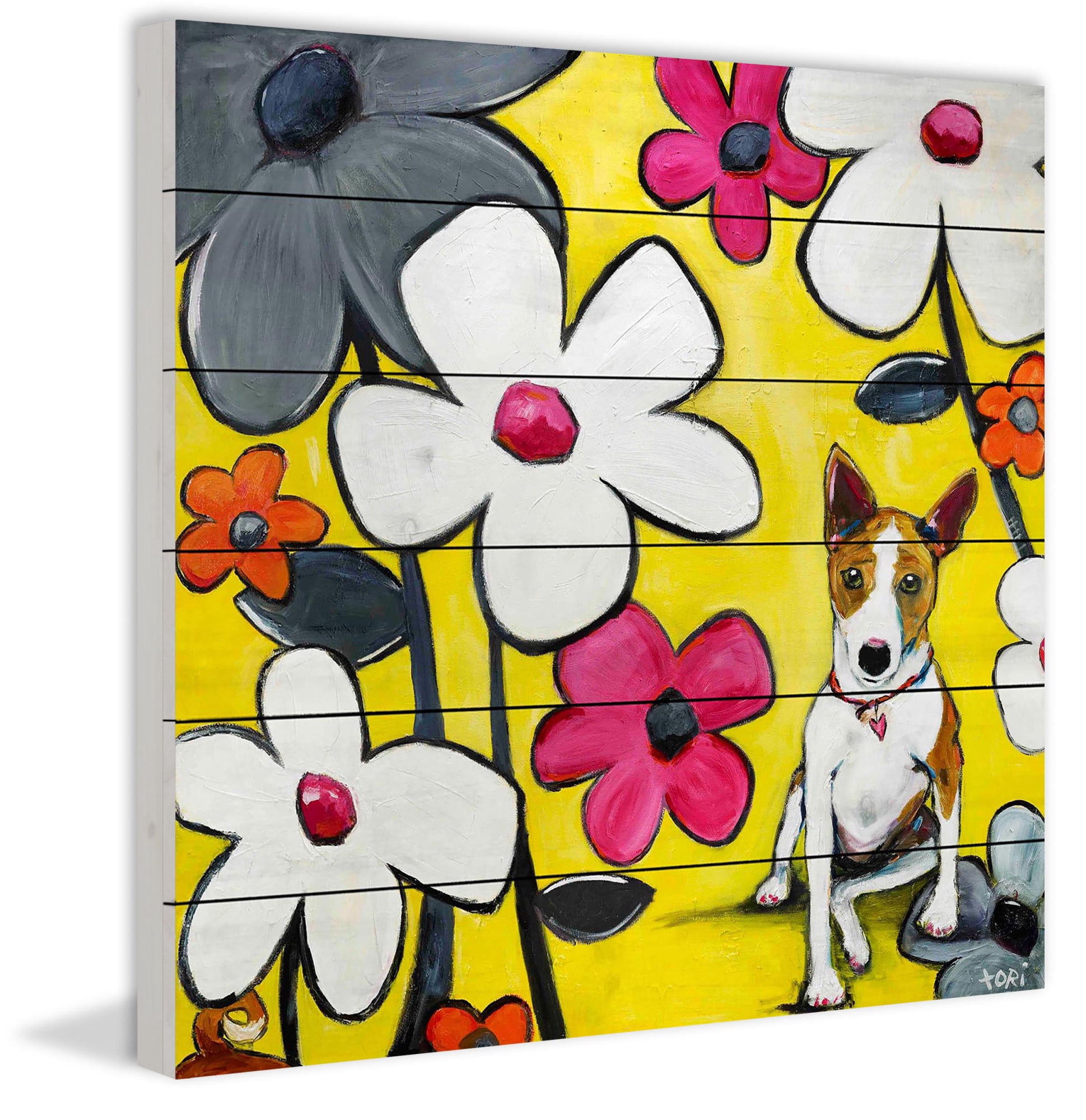 Marmont Hill "Wild Thing" by Tori Campisi Painting Print on White Pine Wood