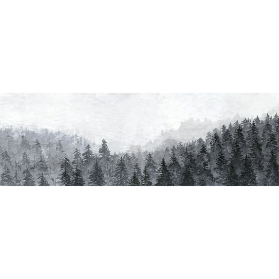 Marmont Hill Winter Pine Trees Painting Print on Wrapped Canvas