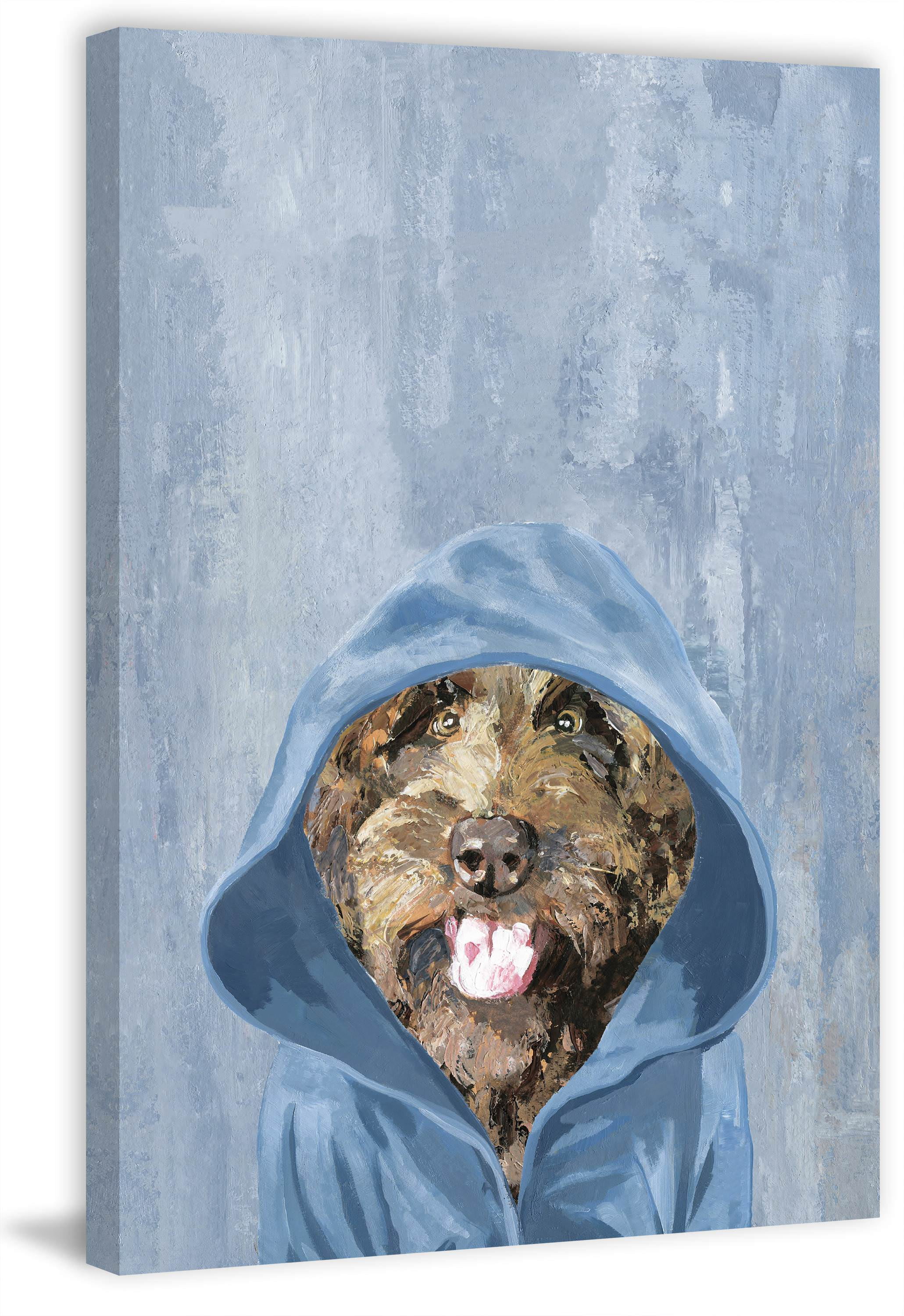 Marmont Hill "Winter Pup" Painting Print on Wrapped Canvas