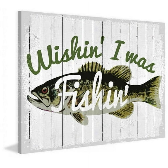 Marmont Hill Wishin I Was Fishin 3 Fine Art Canvas Print From The Marmont Hill Art