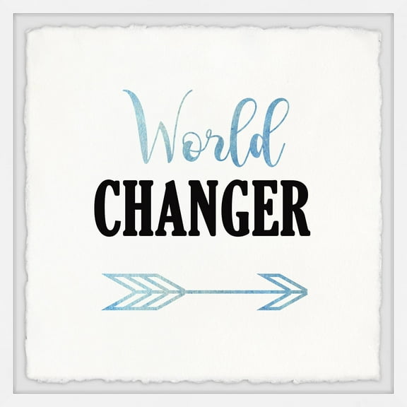 Marmont Hill World Changer Ii Framed Wall Art, 12.00" x 1.50"