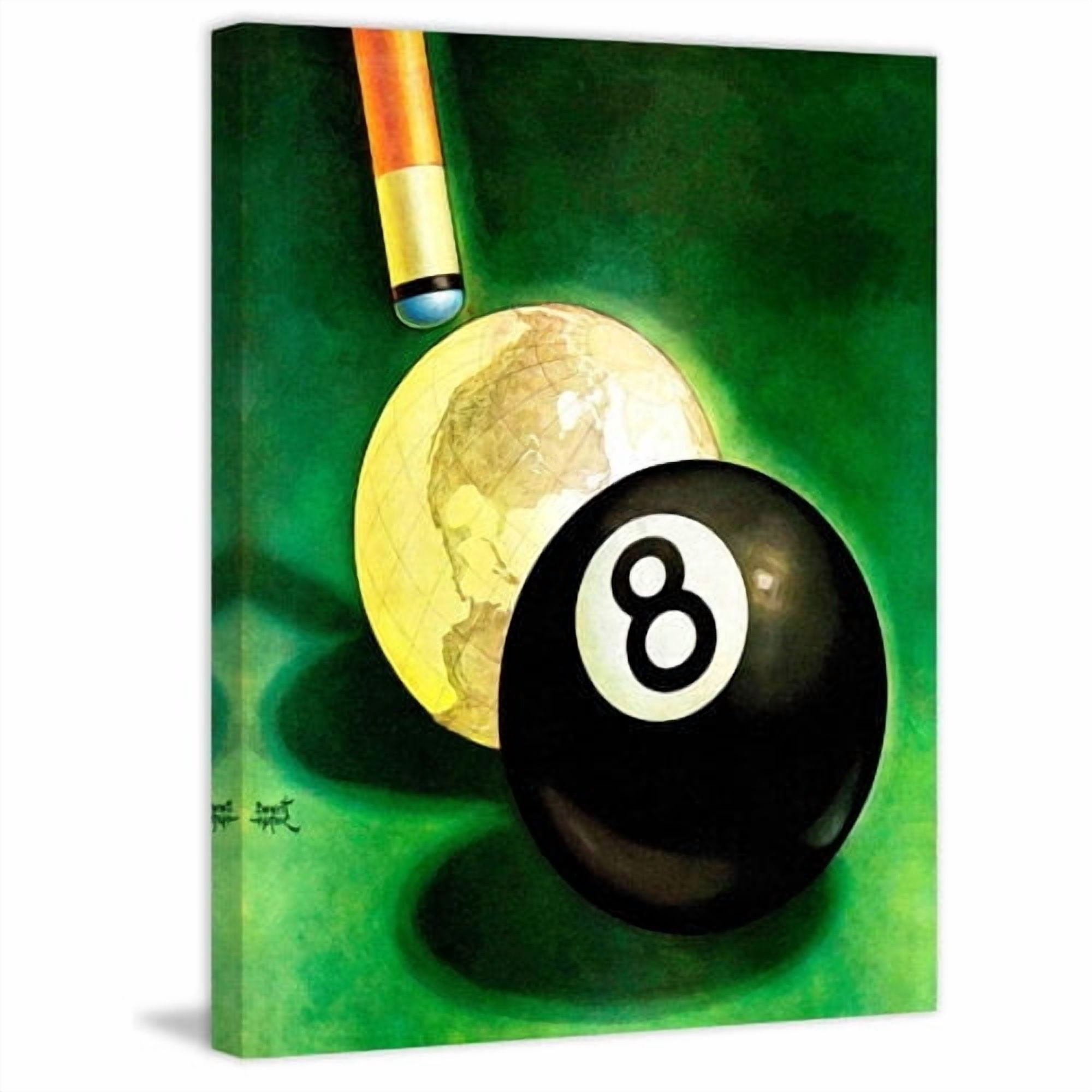 Marmont Hill World as Cue Ball by Emmett Watson Painting Print on Canvas