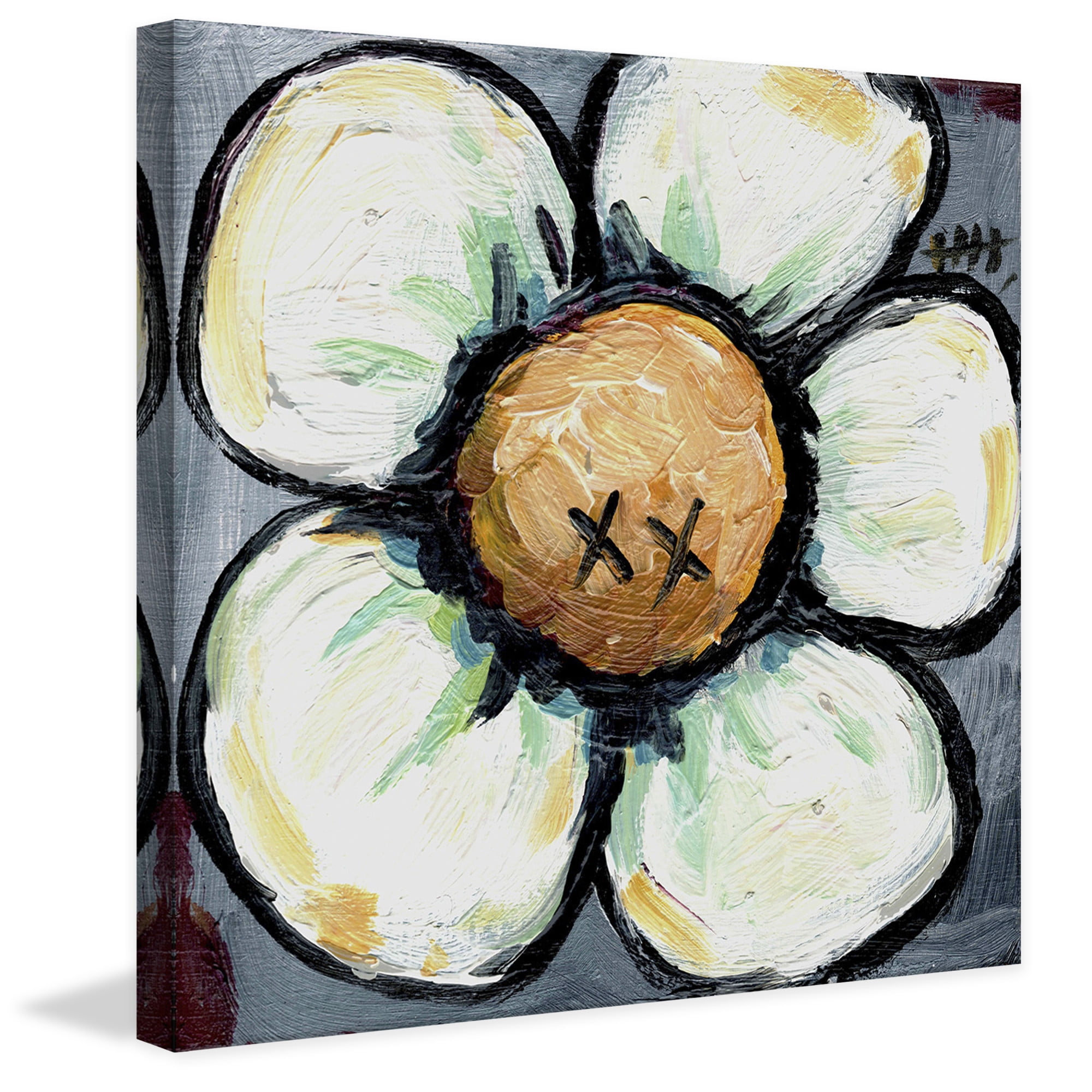 Abstract Multicolor Flower Canvas Art Print, 20" x 20"
