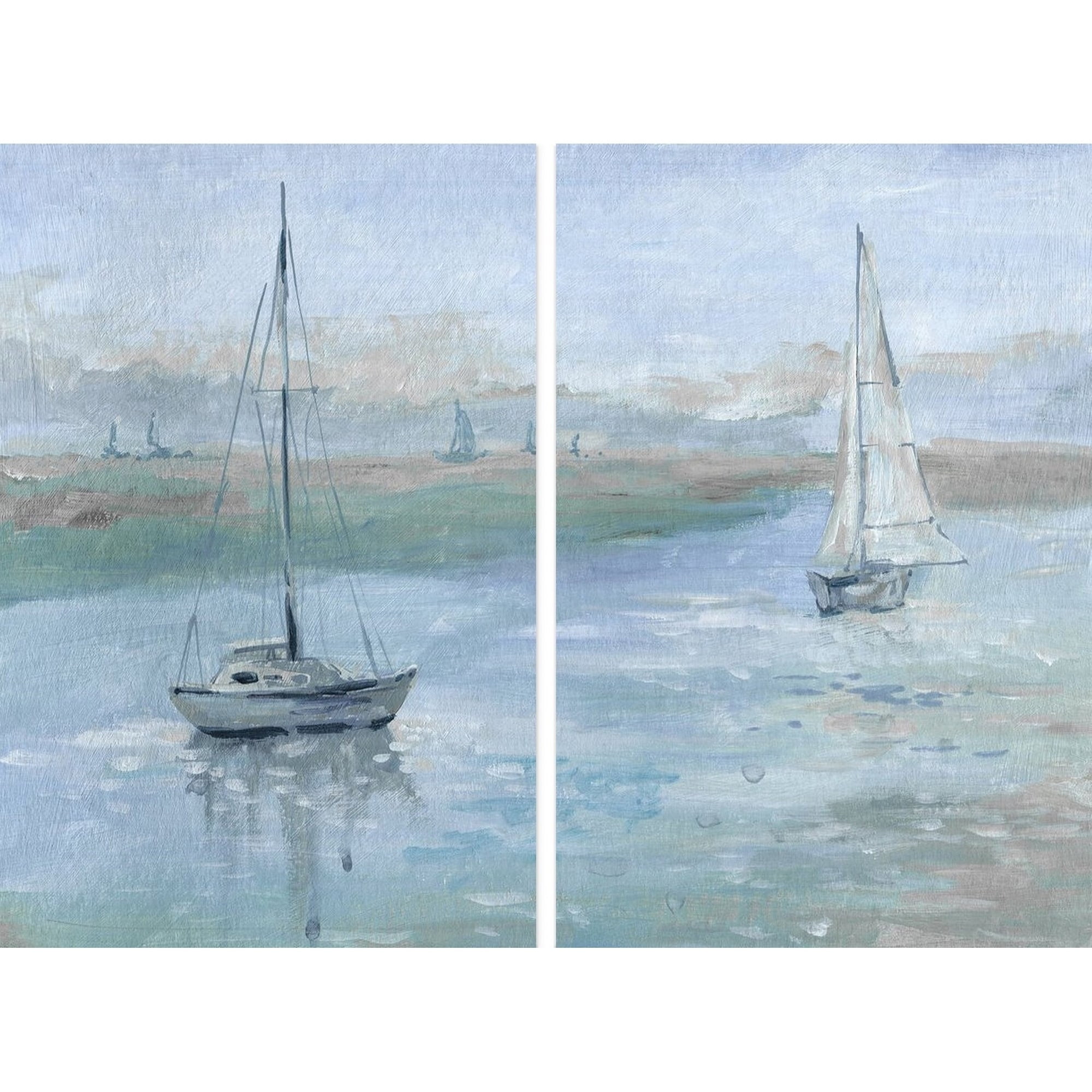 Marmont Hill Yachts in the Sea Diptych