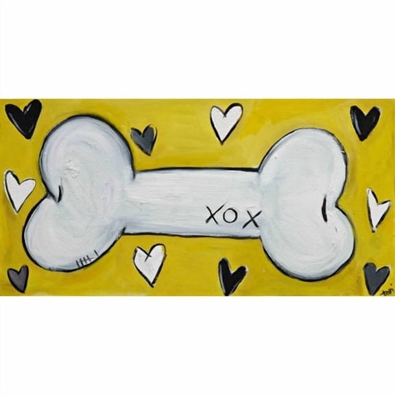 Marmont Hill Inc Marmont Hill - Yellow Bone by Tori Campisi Painting Print on Canvas - Multi-color
