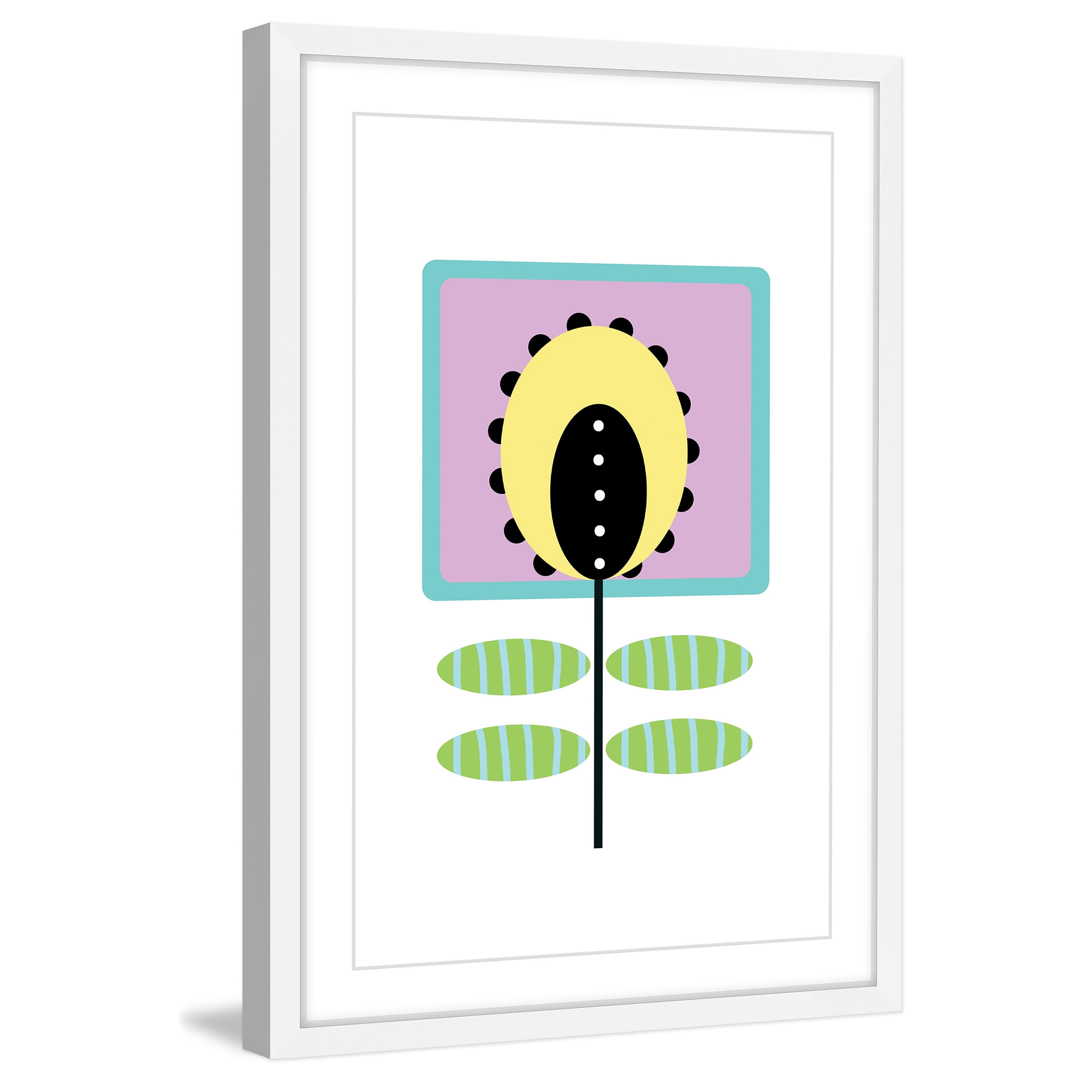 Marmont Hill "Yellow Bud" by Katarina Snygg Framed Painting Print