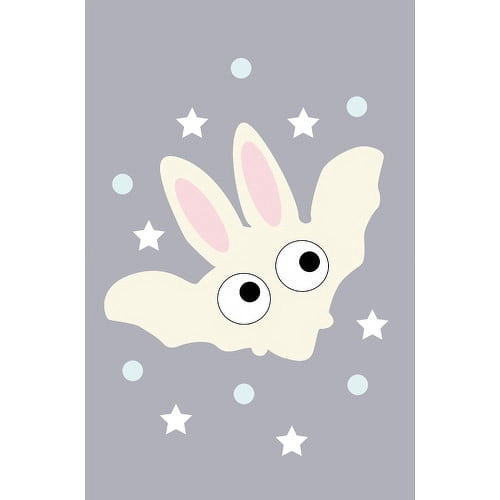Marmont Hill "Yellow Bunny Bat" by Katarina Snygg Painting Print on Wrapped Canvas
