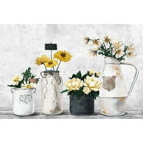 Marmont Hill Yellow Flowers Arrangement Canvas Wall Art, 8" x 12"