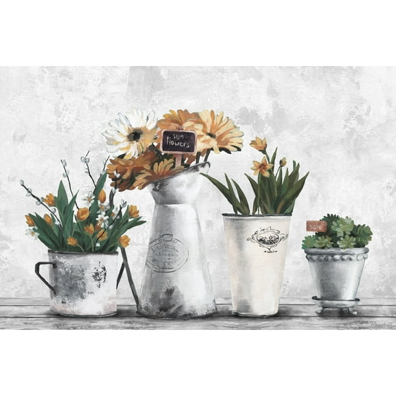 Marmont Hill Yellow Sunflowers Canvas Wall Art, 8" x 12"