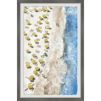 Marmont Hill Yellow Sunshade Framed Wall Art, 8.00" x 1.50"