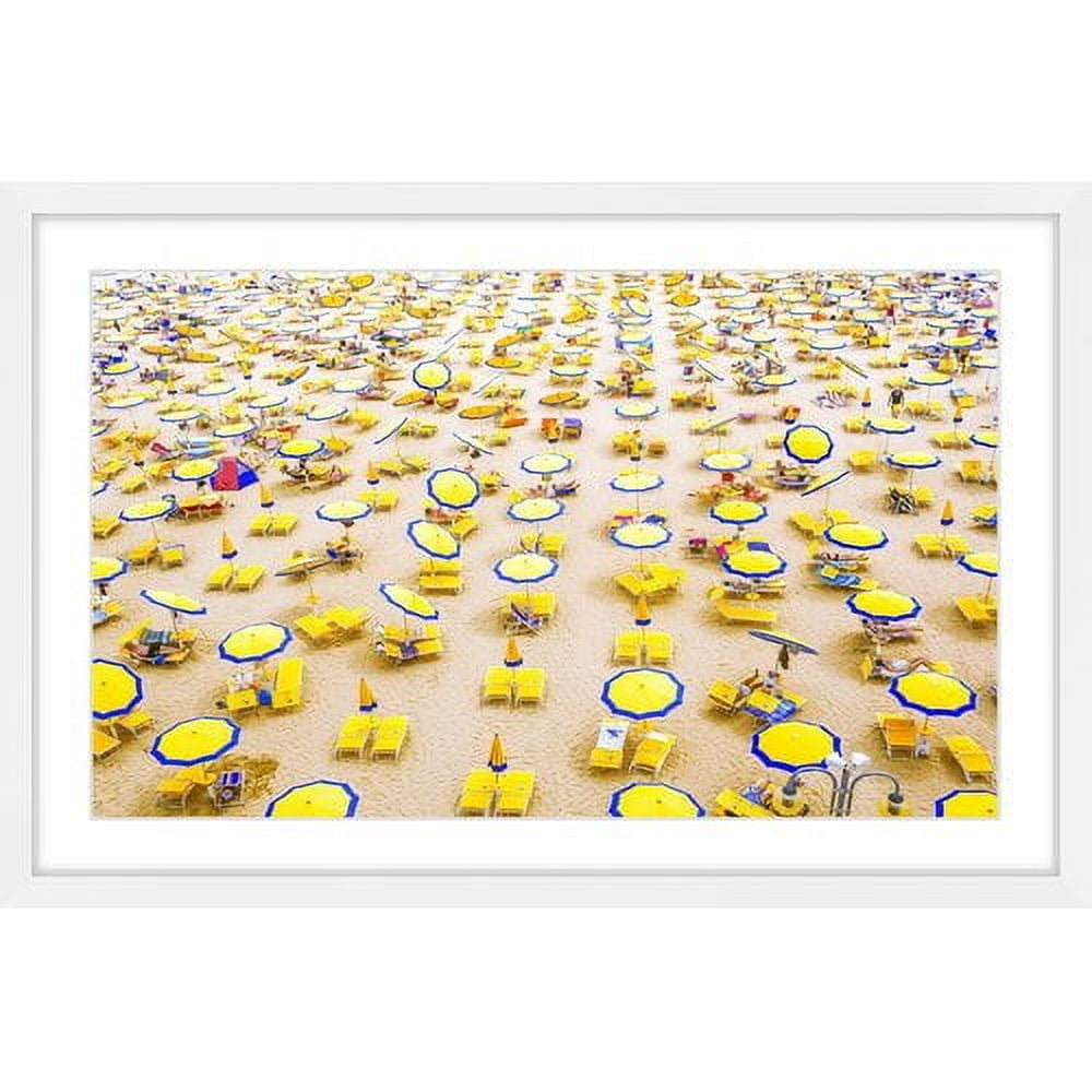 Marmont Hill "Yellow Umbrellas" Framed Painting Print