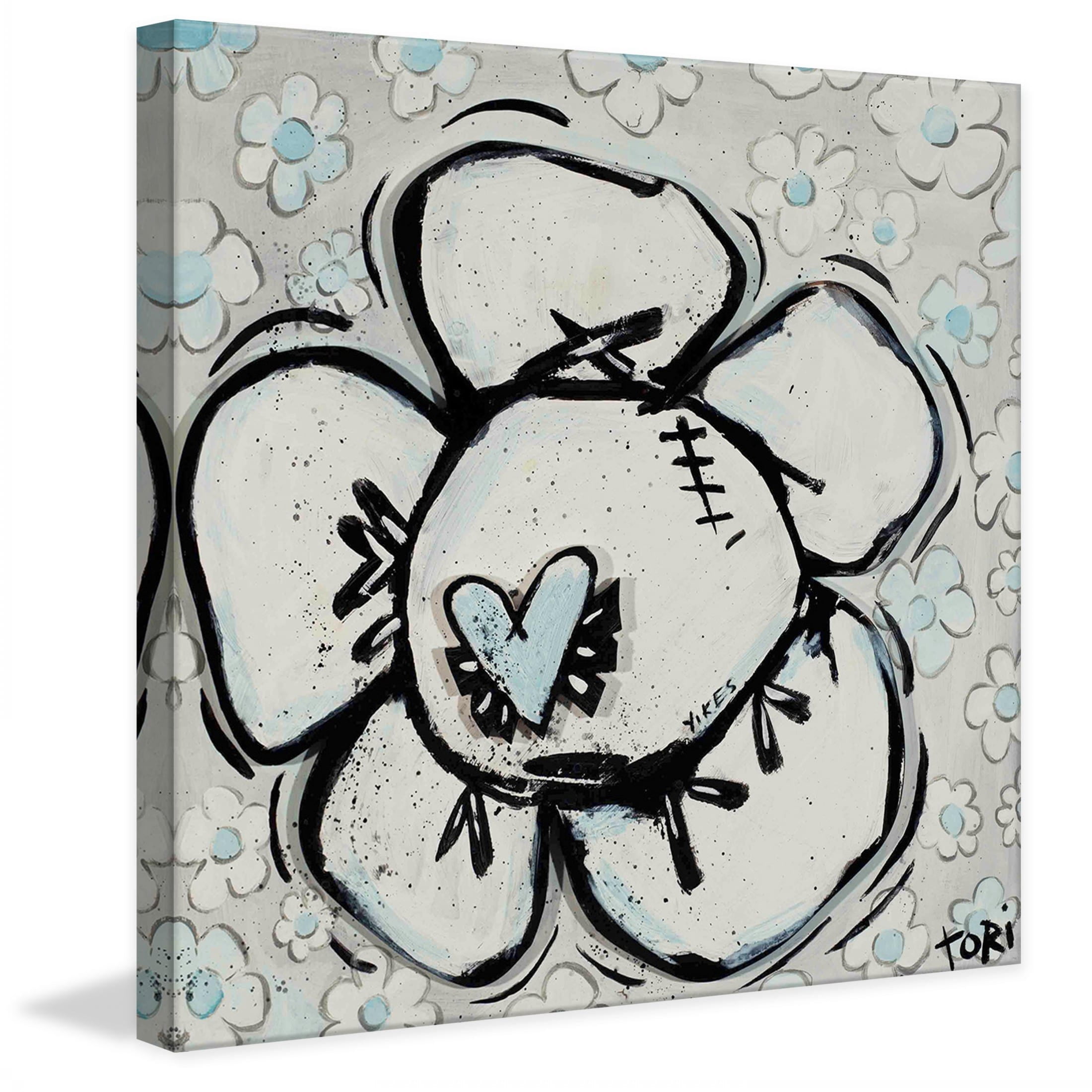 Marmont Hill "Yikes Flower" by Tori Campisi Painting Print on Canvas
