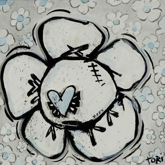 Marmont Hill "Yikes Flower" by Tori Campisi Painting Print on Canvas