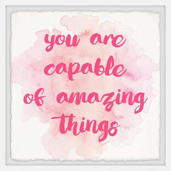 Marmont Hill You Are Capable Framed Wall Art