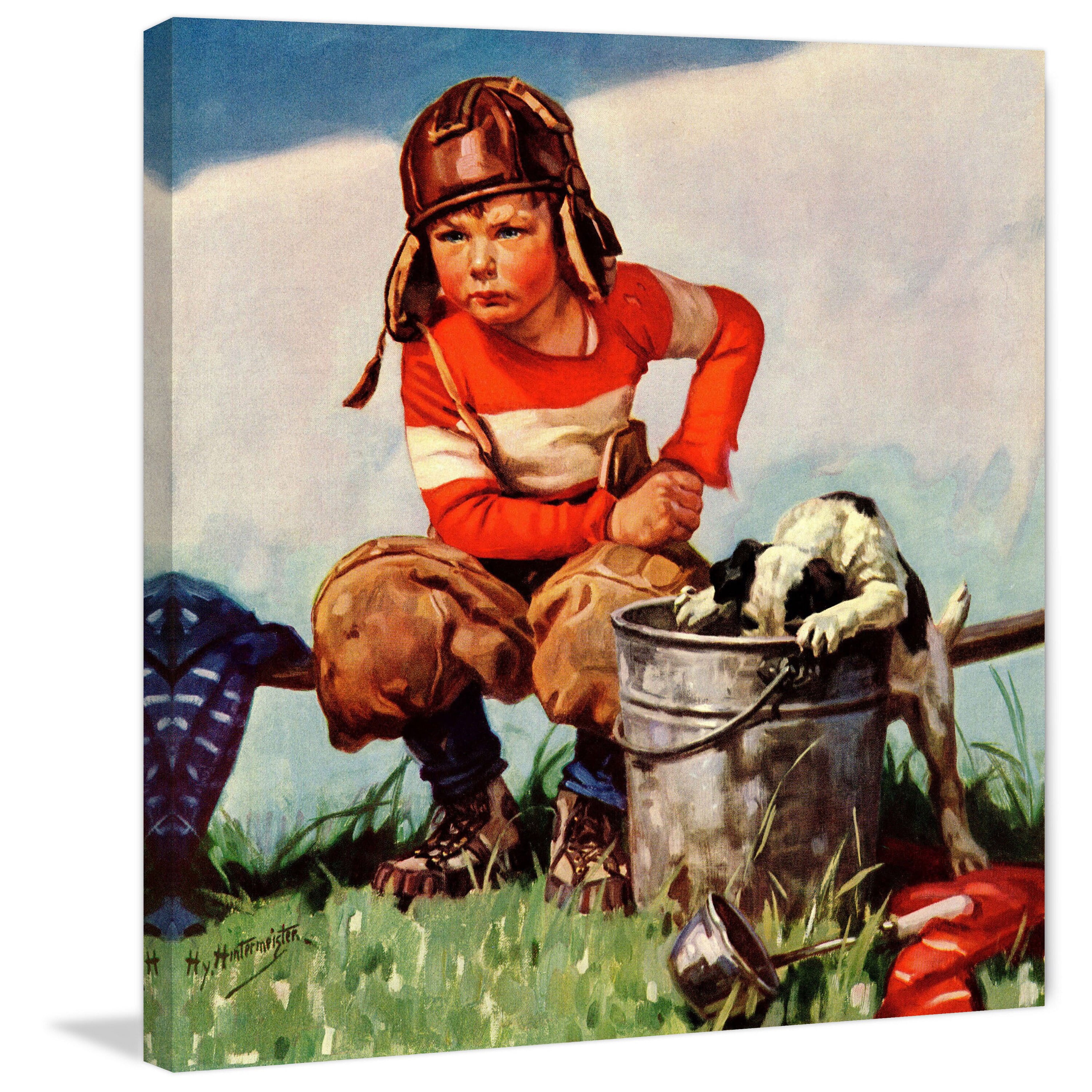Marmont Hill "Young Pilot" by Curtis Painting Print on Canvas