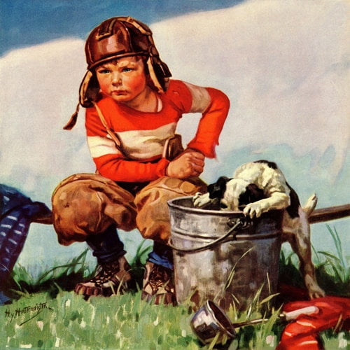Marmont Hill "Young Pilot" by Curtis Painting Print on Canvas