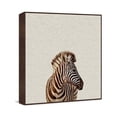 thumbnail image 1 of Marmont Hill Zebra Side View Floater Framed Painting Print on Canvas, 1 of 2