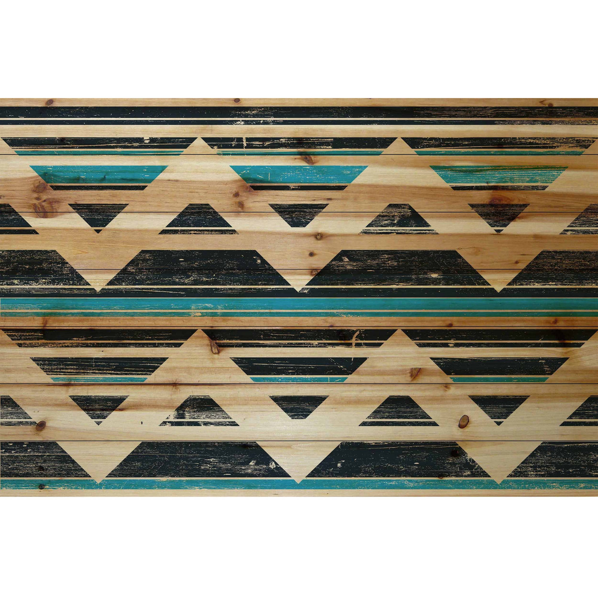 Marmont Hill - "Zig Zag Lane" Painting Art Print on Natural Pine Wood