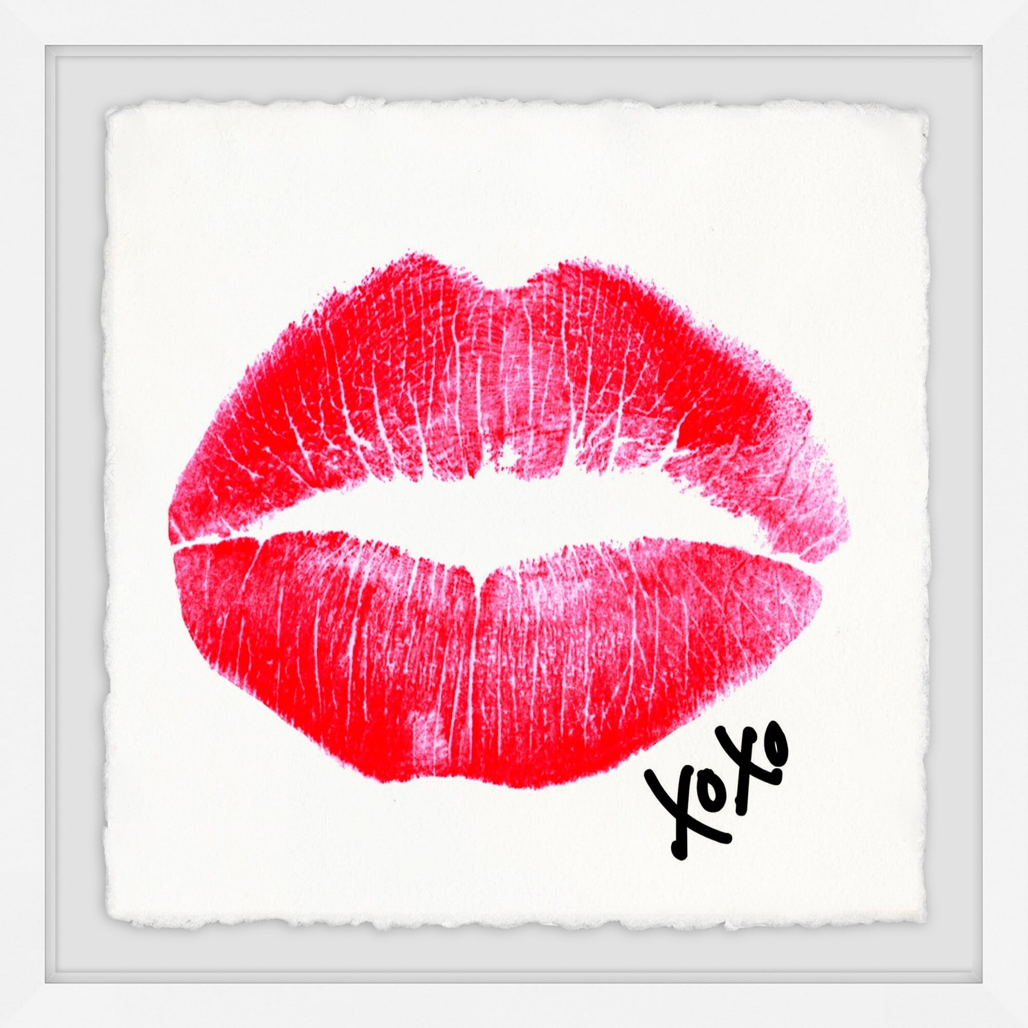 Marmont Hill x o x o V Framed Wall Art, 24.00" x 1.50"