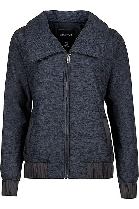 Elsee Dark Charcoal Heather/Black Womens Jacket, Medium