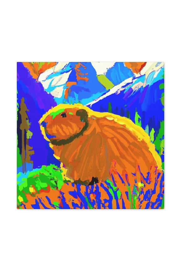 "Marmot Fauvist Exploding". - Canvas