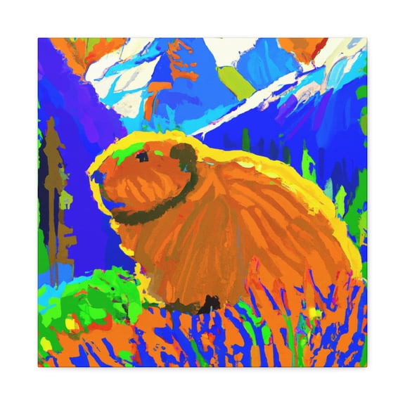 "Marmot Fauvist Exploding". - Canvas