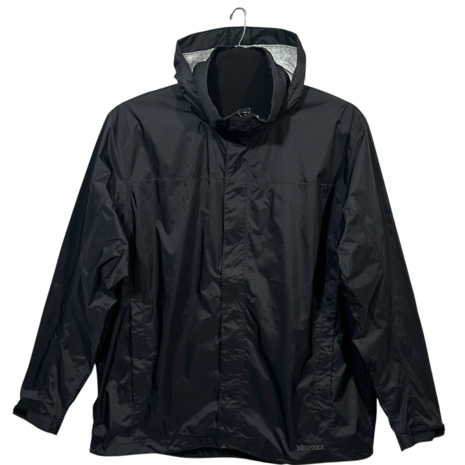 Men's PreCip Eco Rain Jacket 3X Black Waterproof Nylon Hooded Full Zip