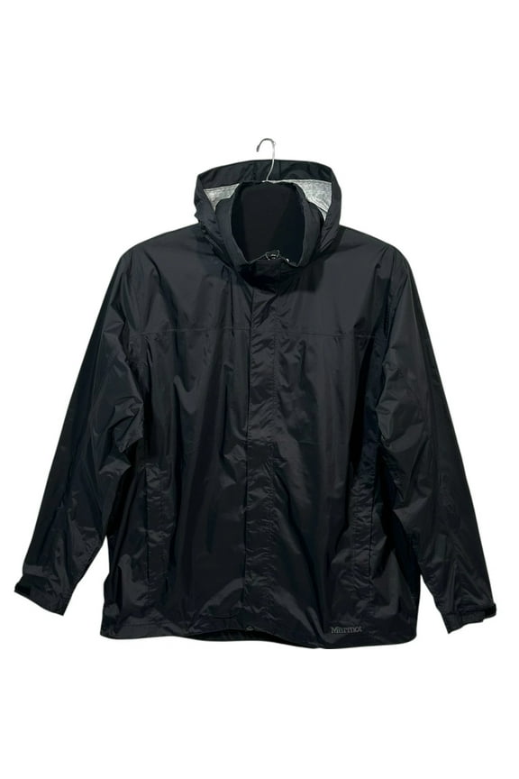 Men's PreCip Eco Rain Jacket 3XT Black Waterproof Nylon Hooded Full Zip