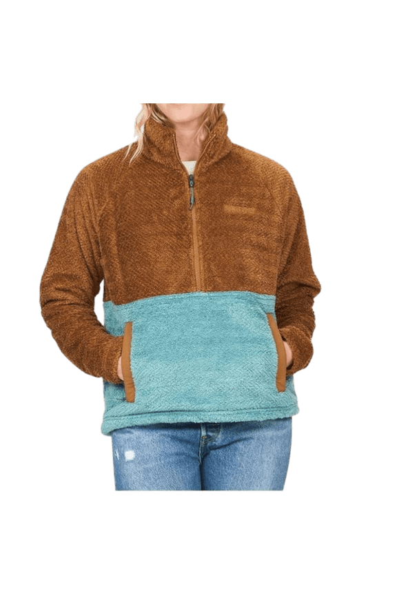 Womens Homestead Fleece 1/2 Zip  Large  Hazel/Blue Agave Pullover